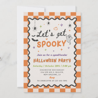 Laten we een enge Halloween-feestuitnodiging krijg Kaart