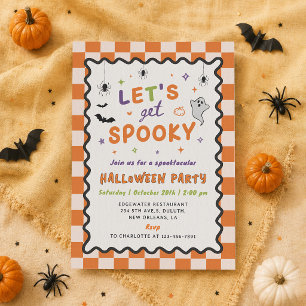 Laten we een enge Halloween-feestuitnodiging krijg Kaart
