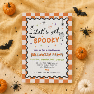 Laten we een enge Halloween-feestuitnodiging krijg Kaart