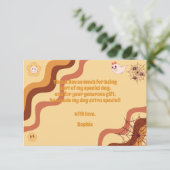 Laten we een enge halloween retro kinderverjaardag bedankkaart (Staand voorkant)