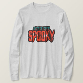 Laten we een enge Halloween-typografie T-shirt kri