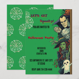 Laten we een enge Halloweenfeest geven Kaart