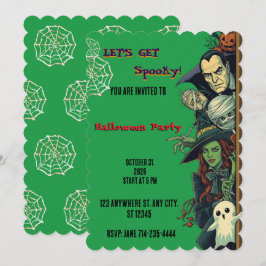 Laten we een enge Halloweenfeest geven Kaart