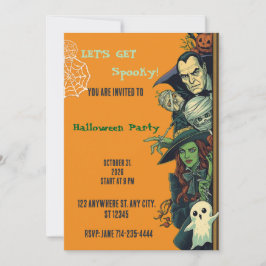 Laten we een enge Halloweenfeest geven Kaart