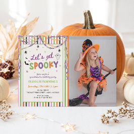 Laten we een enge leuke Halloween verjaardagsuitno Kaart