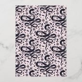 Laten we een enge slang Halloween folie uitnodigin Folie Uitnodiging (Achterkant)