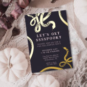 Laten we een enge slang Halloween folie uitnodigin Folie Uitnodiging