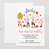 Laten we een enge spookvriendenparty hebben kaart (Voorkant / Achterkant)