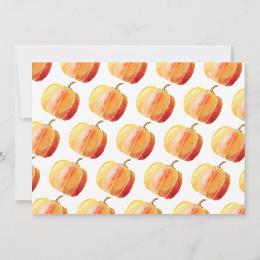 Laten we een enge Waterverf pompoen Halloween part Kaart (Achterkant)