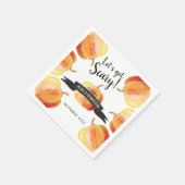 Laten we een enge Waterverf pompoen Halloween part Servet (Hoek)