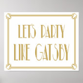 Laten we een feest als Gatsby Art Deco-printen Poster (Voorkant)