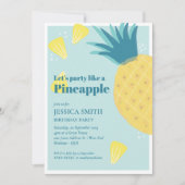 Laten we een feest houden als een ananas-feest kaart (Voorkant)