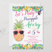 Laten we een feest houden als een ananas-feest kaart (Voorkant)