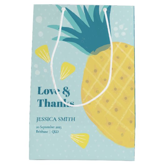 Laten we een feest houden als een ananas medium cadeauzakje (Achterkant)