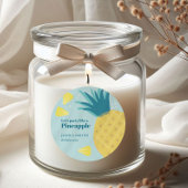 Laten we een feest houden als een ananas ronde sticker