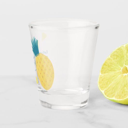 Laten we een feest houden als een ananas shot glas (Rechts)