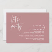 Laten we een feest houden, een bruiloft. kaart (Voorkant)