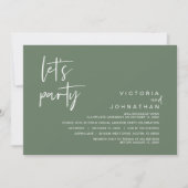 Laten we een feest houden, een bruiloft. kaart (Voorkant)