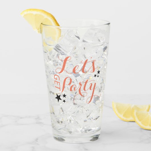Laten we een feestje bouwen Drinkglas Glas (Voorkant ijs)