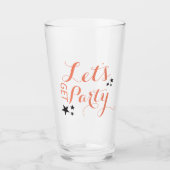 Laten we een feestje bouwen Drinkglas Glas (Voorkant)