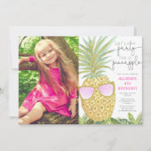 Laten we een feestje houden als een ananas meisje  kaart (Voorkant)