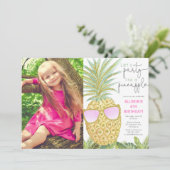 Laten we een feestje houden als een ananas meisje  kaart (Staand voorkant)