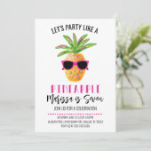 Laten we een feestje houden als een ananas meisje  kaart (Staand voorkant)