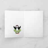 Laten we een feestje zwemmen pinguïn Kaart (Binnen)