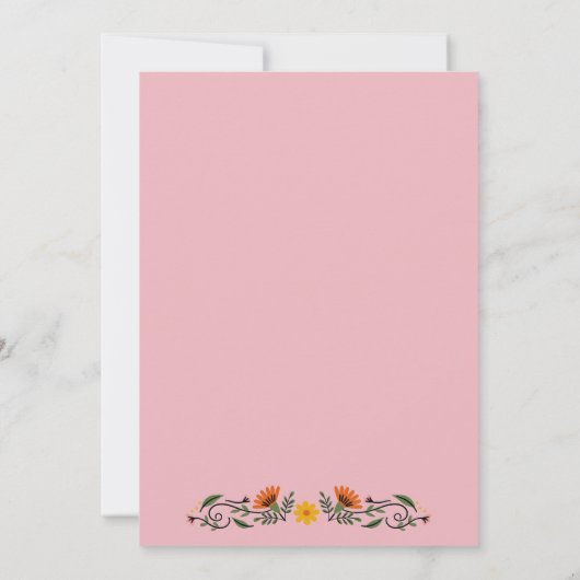 Laten we een Fiesta-feest uitnodigen  Kaart (Achterkant)