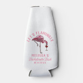 Laten we een Flamingo Meisjesachtig Afscheid Weeke Flesjeskoeler (Voorkant)