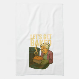 Laten we een gebakken keukenhanddoek halen