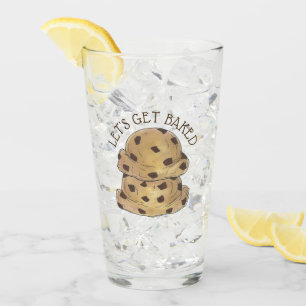 Laten we een gebarsten chocolade Chip Koekje Dough Glas