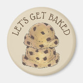 Laten we een gebarsten chocolade Chip Koekje Dough Magneet (Voorkant)