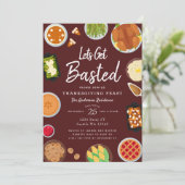 Laten we een gebastde Thanksgiving eten Kaart (Staand voorkant)