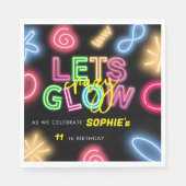 Laten we een gek neonlaserfeest gloeien servet (Voorkant)