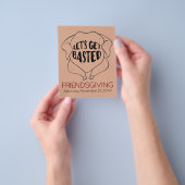 Laten we een gekke budgetvriendschappelijke uitnod flyer (Hand)