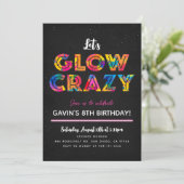 Laten we een gekke Glow feestelijke kleurrijke par Kaart (Staand voorkant)