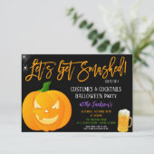 Laten we een gekke uitnodiging van de Halloween-pa (Staand voorkant)