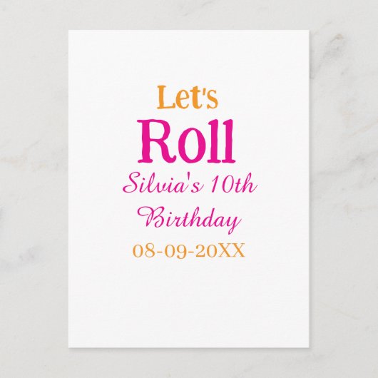 Laten we een gelukkige 10e verjaardag vieren naam  briefkaart (Voorkant)