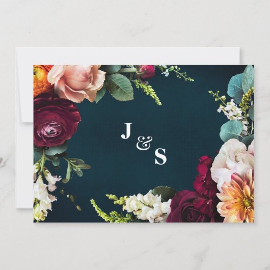 Laten we een gevierde bride tonen die de wijnmarin kaart (Achterkant)