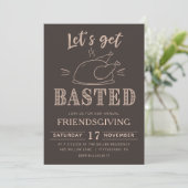 Laten we een gezellige Friendsgiving-viering hebbe Kaart (Staand voorkant)