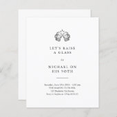 Laten we een glas heffen | Budget 50e verjaardag U (Voorkant / Achterkant)