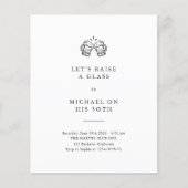 Laten we een glas heffen | Budget 50e verjaardag U (Voorkant)