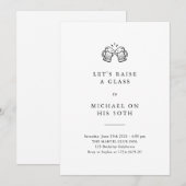 Laten we een glas heffen | Moderne 50e verjaardag Kaart (Voorkant / Achterkant)