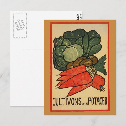 Laten we een groenten tuin kweken briefkaart (Voorkant / Achterkant)