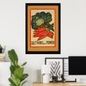 Laten we een groenten tuin kweken poster (Thuiskantoor)