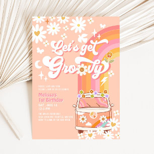 Laten we een groovy Daisy Hippie Verjaardag krijge Kaart