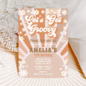 Laten we een groovy verjaardagsuitnodiging krijgen kaart