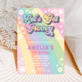 Laten we een groovy verjaardagsuitnodiging krijgen kaart