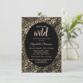 Laten we een handtas met gouden luipaard afdrukken kaart (Staand voorkant)